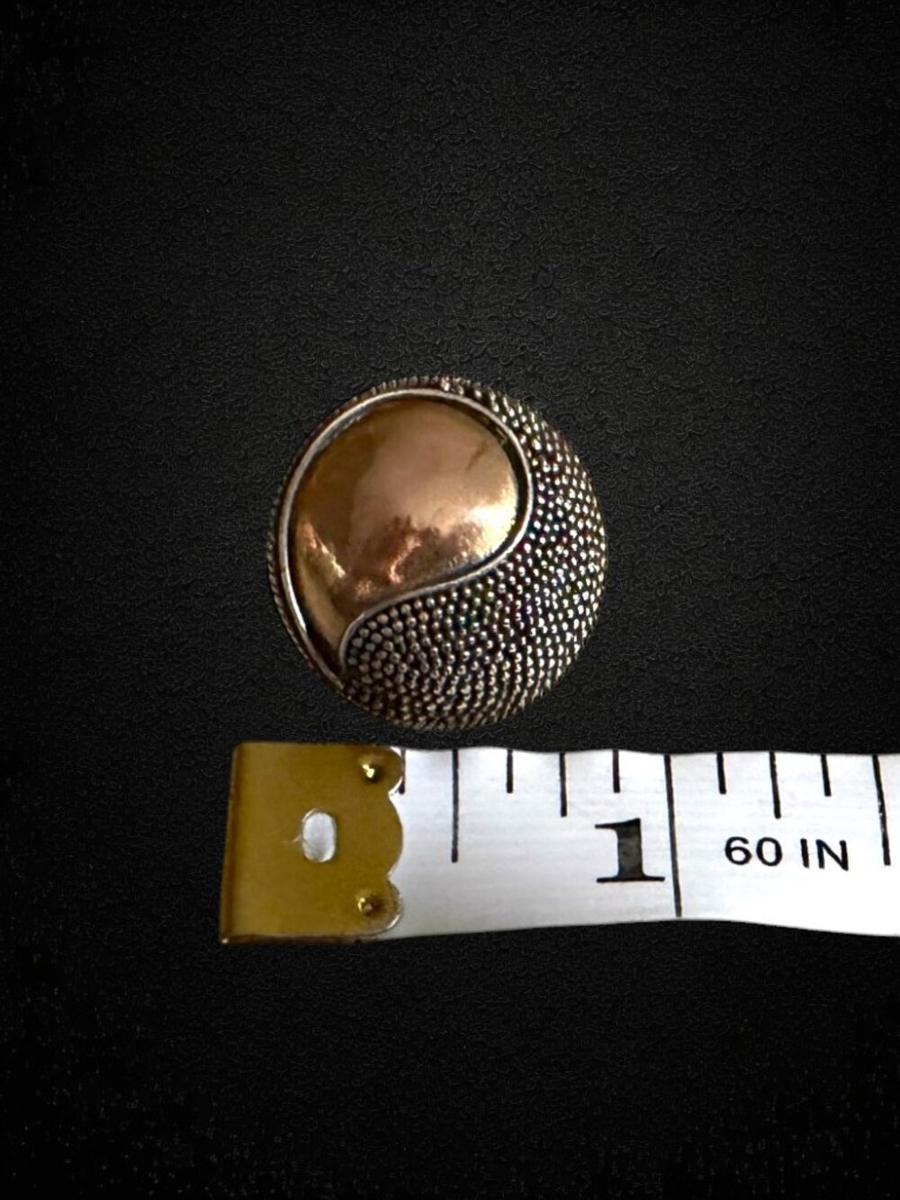 Sterling Silver 925 Yin Yang Stud Earrings Two Tone Artisan Modernist Post - Picture 2 of 7
